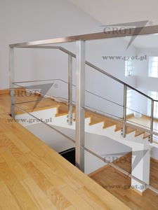 ringhiera in acciaio / a sbarre / da interno / per scala