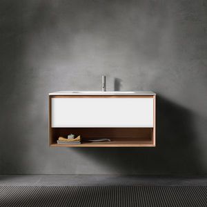 piano lavabo in rovere