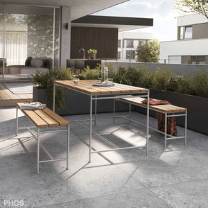 set tavolo e panca contemporaneo