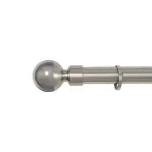VERDELOOK Bastone Per Tenda Modello Atene, 120-210 Cm, In Metallo Verniciato Grigio Chiaro, Con Anelli E Kit Di Fissaggio - 2