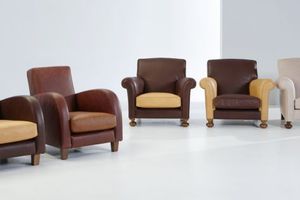 poltrona classica / in pelle / per bambini