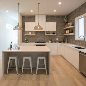cucina moderna / in melamminico / con isola / a L
