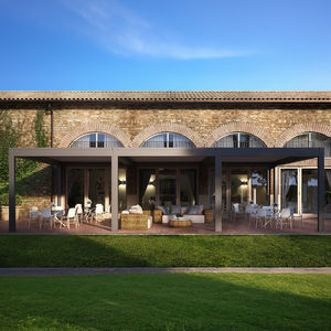 pergola addossata