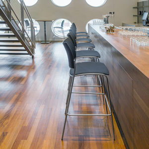 sedia alta moderna / imbottita / impilabile / in legno