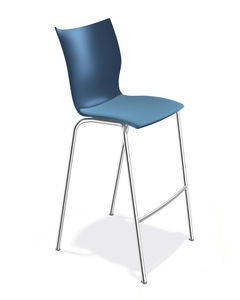 sedia alta moderna / imbottita / 100% riciclabile / in tessuto