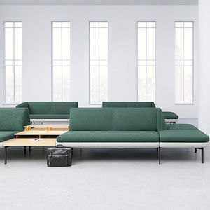 divanetto imbottito modulare / moderno / in tessuto / contract