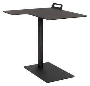 tavolo d'appoggio moderno / in acciaio con rivestimento a polvere / con supporto in acciaio / rettangolare