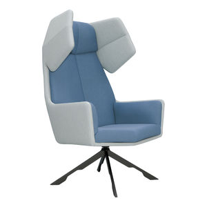 poltrona moderna / in tessuto / in pelle / in acciaio con rivestimento a polvere