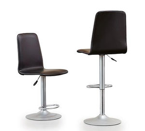 sedia da pranzo design scandinavo / imbottita / con base centrale / ad altezza regolabile