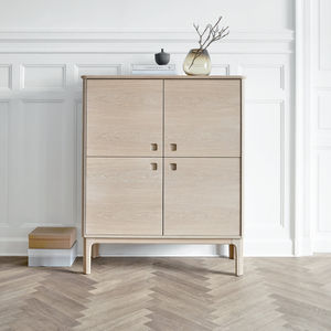 credenza alta / moderna / in quercia / in noce