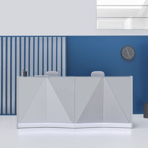 banco reception modulare / in vetro / in melamminico / luminoso
