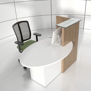 banco reception a semicerchio / in laminato