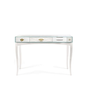 consolle moderna / in legno laccato / impiallacciata in legno / con supporto in legno laccato