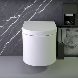 WC sospeso / in ceramica / senza brida