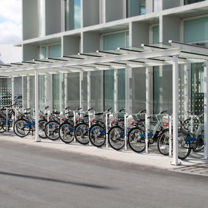 pensilina per biciclette in acciaio