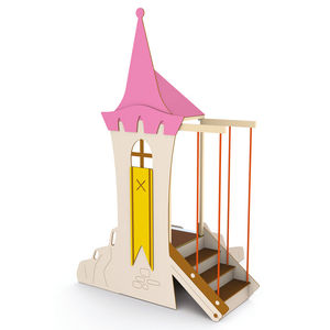struttura ludica per parco giochi / per enti locali / in legno / in metallo