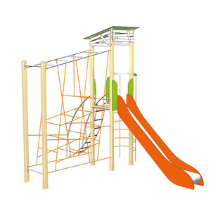 struttura ludica per parco giochi / per enti locali / in legno / in acciaio inox