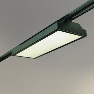 faretti a binario LED / rettangolare / in lamiera d'acciaio / in metacrilato