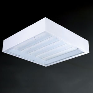 luce a sospensione / LED / quadrata / in vetro