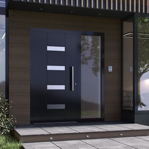 porta d'ingresso / battente / in alluminio / di sicurezza