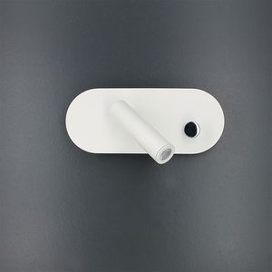 applique moderna / in metallo / LED / da lettura