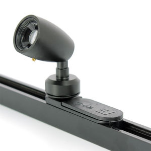 faretti a binario LED / tonda / in alluminio anodizzato / per hotel