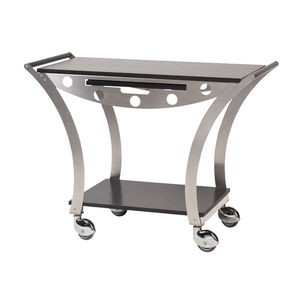 carrello di servizio / contract / in acciaio inossidabile spazzolato