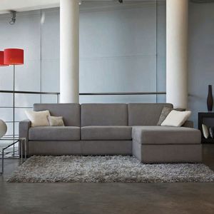 divano d'angolo / letto / moderno / in tessuto