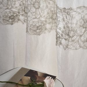 tendina voile a fiori