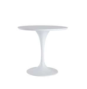 tavolino moderno / in ghisa di alluminio / con supporto in alluminio laccato / tondo