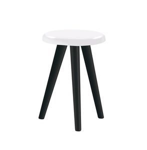 tavolo d'appoggio moderno / in alluminio laccato / con supporto in alluminio / tondo
