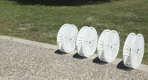 rastrelliera per biciclette a pavimento