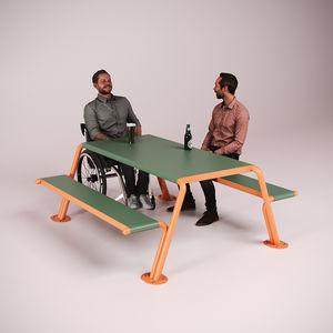 set tavolo e panca contemporaneo 1