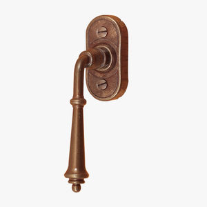 maniglia da finestra / in ferro modellato / classica / finitura oro