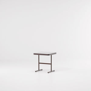 tavolo d'appoggio moderno / in teak / in alluminio / rettangolare