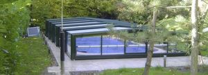 copertura per piscina a mezza altezza