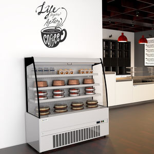vetrina refrigerata con scaffali