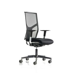 poltrona da ufficio moderna / a rete / in alluminio / girevole
