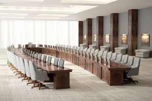 tavolo da conferenza classico / in legno / rettangolare / modulare