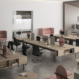 scrivania per open space / in legno / moderna / contract