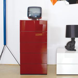 cassettiera moderna / in legno laccato / bianca
