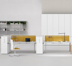 scrivania per open space / in legno / in metallo / moderna