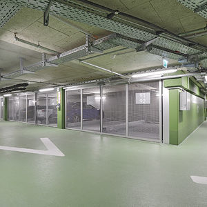 sistema di parcheggio con piattaforma