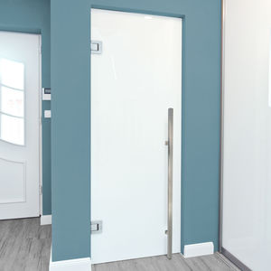 maniglia a tirante per porta / in acciaio inossidabile lucido / moderna / finitura spazzolata