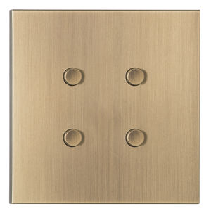 interruttore a pulsante / ad incasso / quadruplo / in ottone
