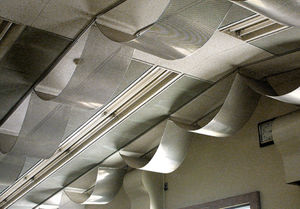 pannello acustico per controsoffitto / in alluminio / ignifugo / contract