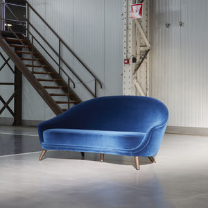 divano classico / in tessuto / 2 posti / blu