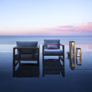 divano moderno / da esterno / in Sunbrella® / in teak