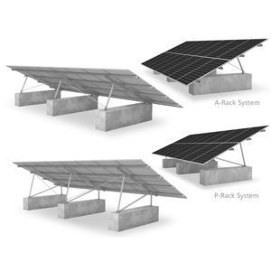 sistema di montaggio a terra / aerodinamico / per modulo fotovoltaico