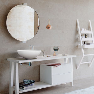 lavabo da appoggio / tondo / in Corian® / moderno
